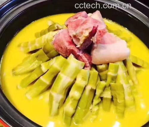 咸肉炖竹笋成品图