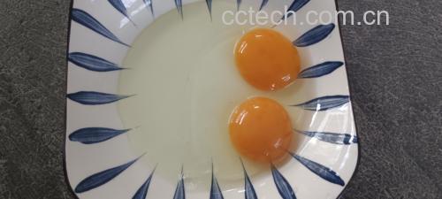 香菜炒鸡蛋食材展示