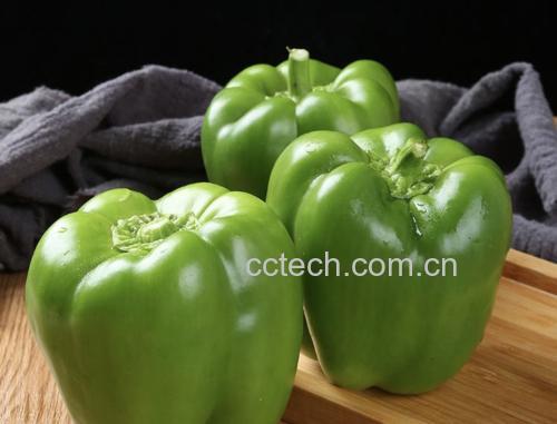 不同大小尖椒并列摆放
