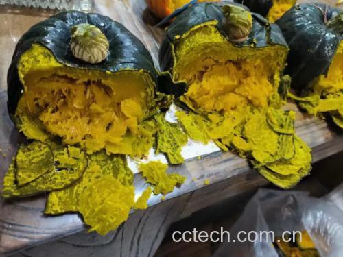 山药南瓜切开内部细节