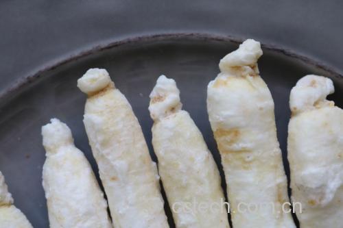 新鲜白参特写