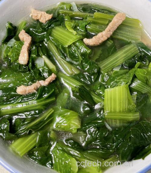 生菜瘦肉汤特写