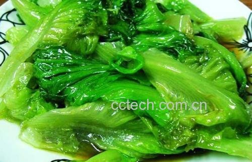 清炒生菜出锅图