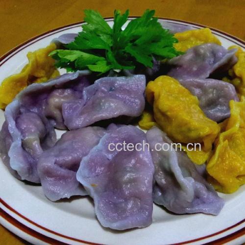 紫甘蓝馅饺子成品展示