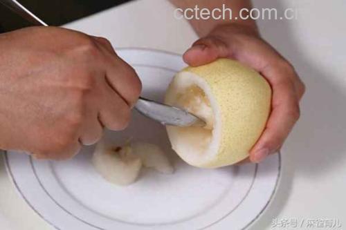 酸梨去核处理过程