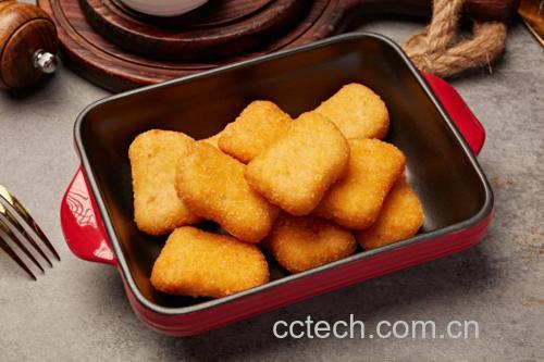 妙脆鸡腿油炸过程