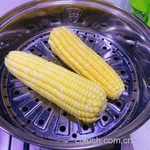 蒸糯玉米过程图