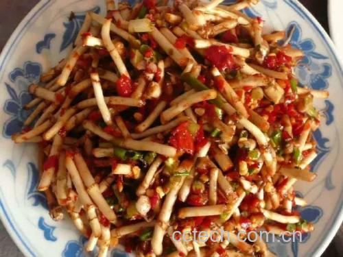 凉拌鱼腥草根成品图