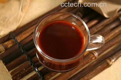 赤灵芝粉冲泡过程示意图