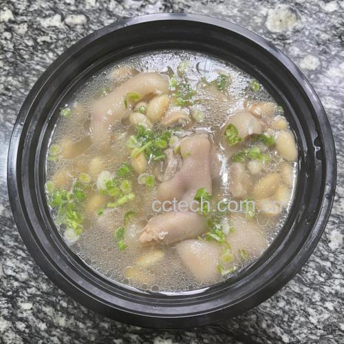 成品猪脚花生煲特写