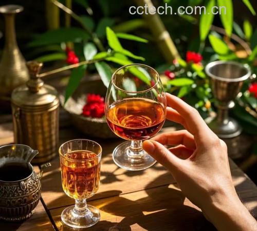 青枣酒成品展示与饮用场景