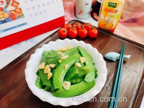 蒜蓉荷兰豆成品图