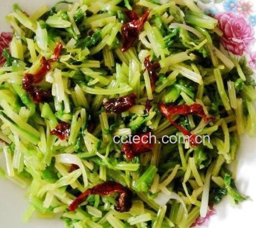 山芹菜家常炒制菜品