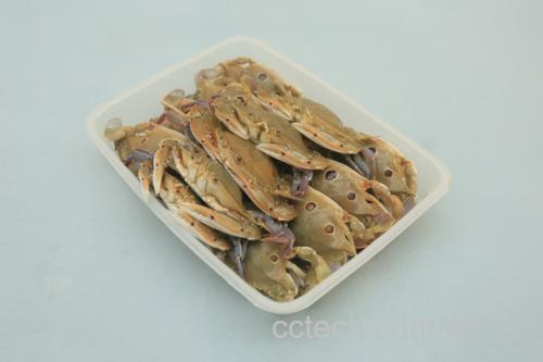 成品清炒梭子蟹摆盘图