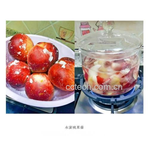 黄桃果酱制作与成品图