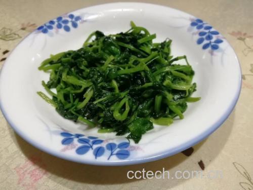 清炒青豌豆成品图