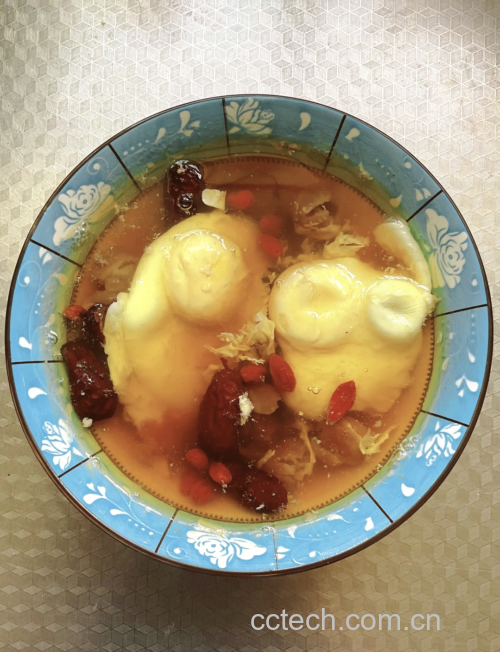 当归黑豆鸡蛋汤成品图