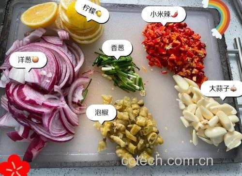 泰式柠檬美食食材展示图