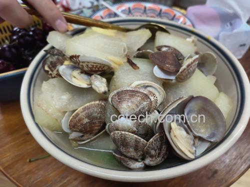 冬瓜鲜贝炖煮完成的成品图