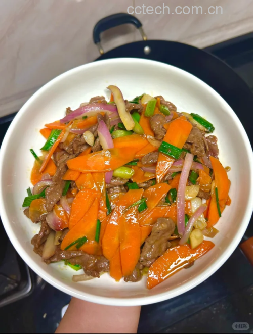 牛肉炒萝卜烹饪过程图