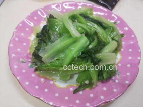 蒸好的生菜团子成品