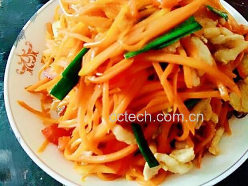 胡萝卜炒鸡蛋成品图