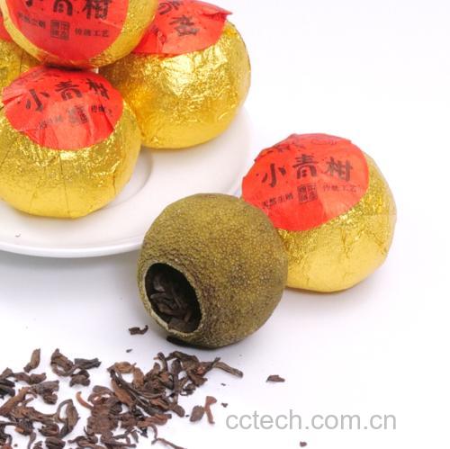 小青柑普洱茶成品展示