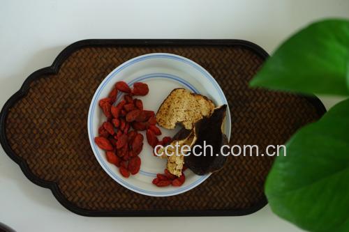 杭白菊枸杞冰糖茶食材展示