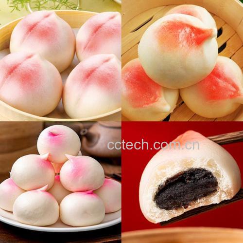 寿桃制作步骤:包馅