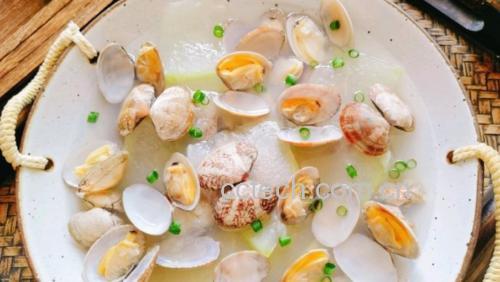 海鲜姜汤面食材展示