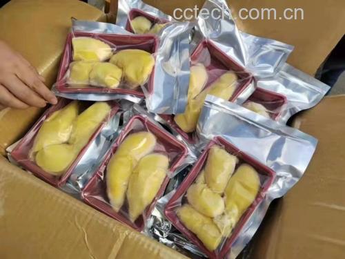 冷冻榴莲肉包装展示