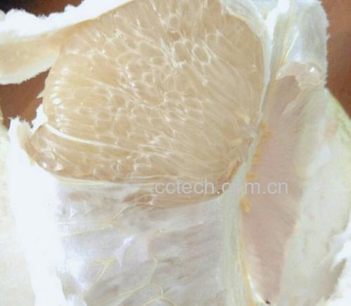 琯溪蜜柚果肉与果皮对比图