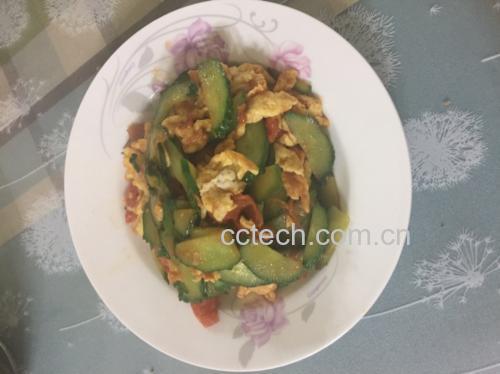 小黄瓜炒蛋成品图
