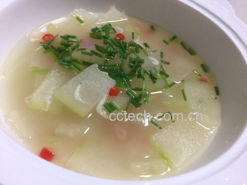 小黄瓜花汤成品图