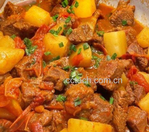 番茄土豆牛肉炖煮过程图