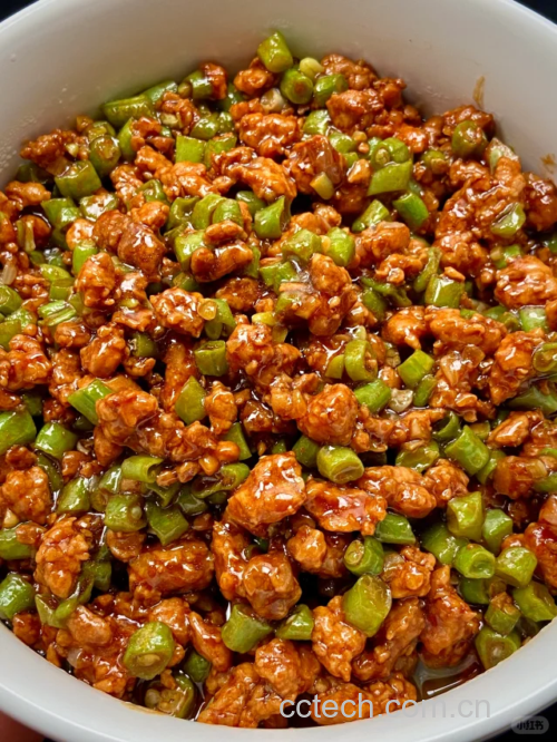 豆角炒肉末成品图
