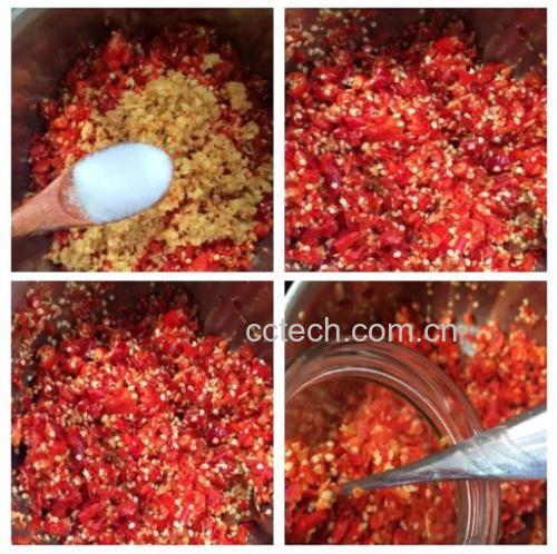 鲜辣椒制作辣椒酱全过程