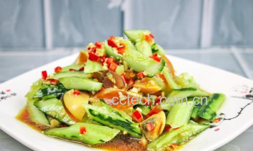 清爽家常菜皮蛋拌松花菜成品图