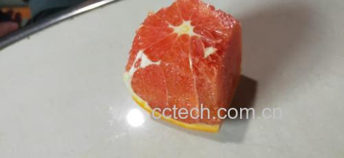 脐橙果肉切面特写图