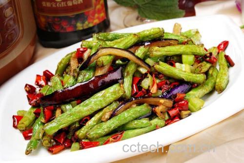 线椒与茄子的初步处理图