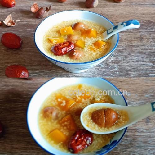 板栗南瓜甜品制作示意图