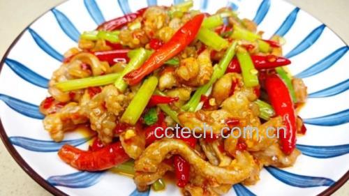 香芹与猪耳朵食材摆盘图
