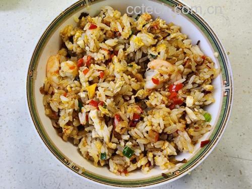 黑白胡椒虾仁炒饭