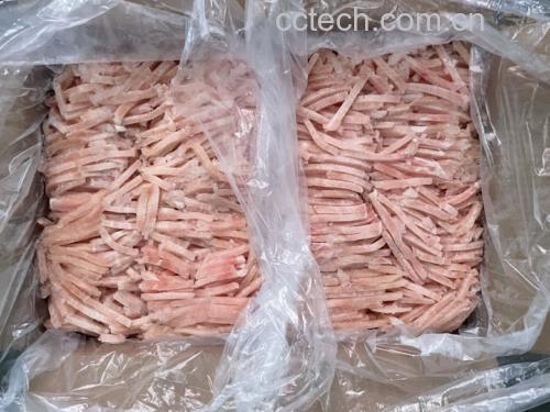 鸡胸肉切片与处理过程