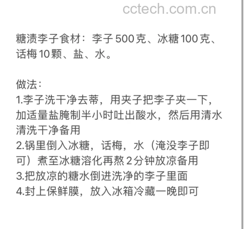 青李子腌制过程