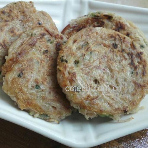 耙豌豆煎饼成品图