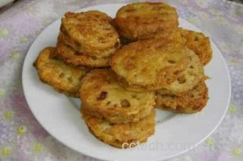 炸藕盒制作过程