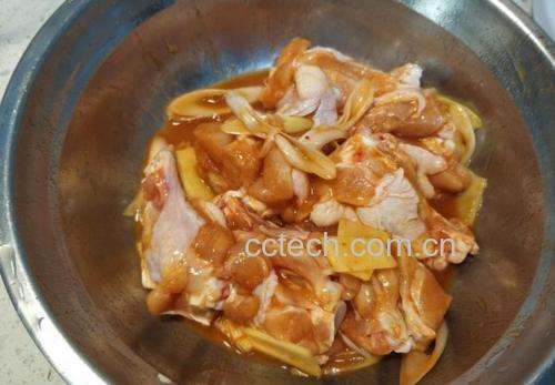 鸡腿腌制过程