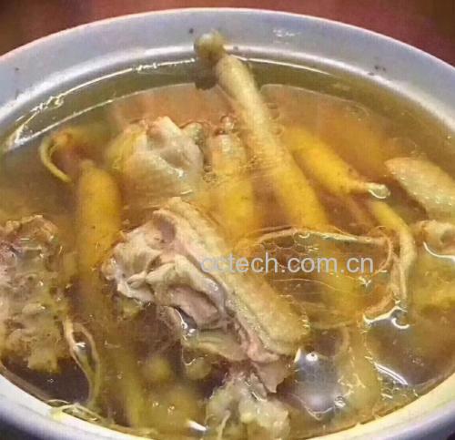 保鲜参炖鸡汤成品图