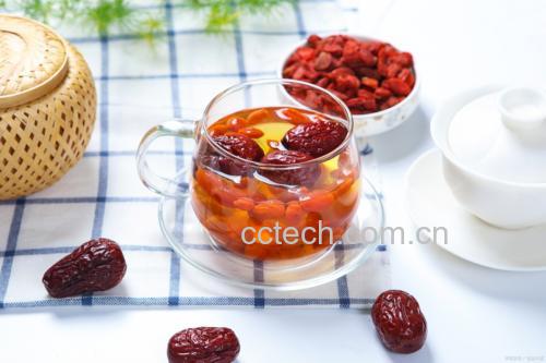 干红枣片与枸杞泡水图